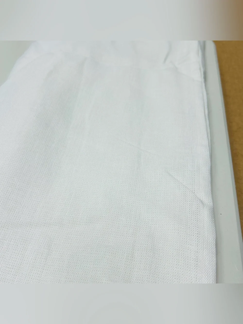 NWT QUINCE Set Of 2 48x84 Heavyweight European Linen Curtains White 8964